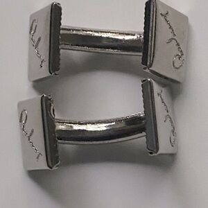 Burberry women’s squared cufflinks stainless steel . T-bar fastening. New